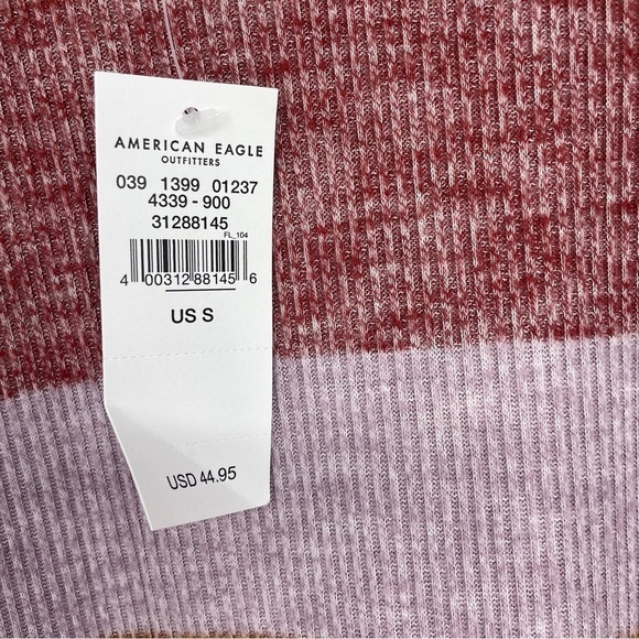 American Eagle Long Sleeve Cozy Knit Dress Striped - Picture 7 of 9